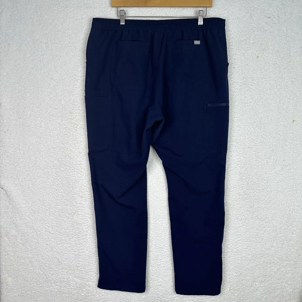 FIGS Cairo Scrub Pants Womens XL Navy Blue Cargo 9 Pocket Stretch Medical‎